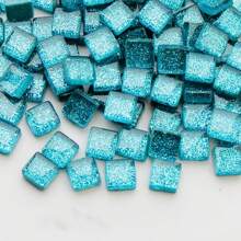 200 pièces Carreaux mosaïque en verre pailleté, fournitures artisanales DIY pour des projets d'art, accessoires de décoration de maison