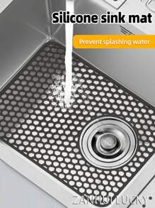 厨房水槽保护垫、水槽垫、不锈钢水槽底部网格硅胶厨房水槽垫、耐热垫 - 彩色 - 查看 4