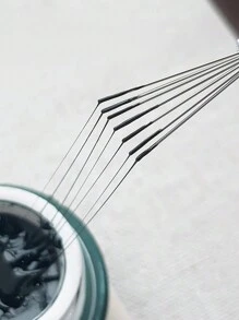 1支金属多功能美甲纹理刷，美甲绘图笔，点彩笔，专业美甲沙龙工具 - 彩色 - 查看 6