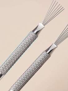 1支金属多功能美甲纹理刷，美甲绘图笔，点彩笔，专业美甲沙龙工具 - 彩色 - 查看 8