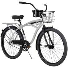 Huffy 26" Nel Lusso Cruiser Bike, Fits Riders 5'0"+, Matte Black, Adult, Men's - Silver - View 1