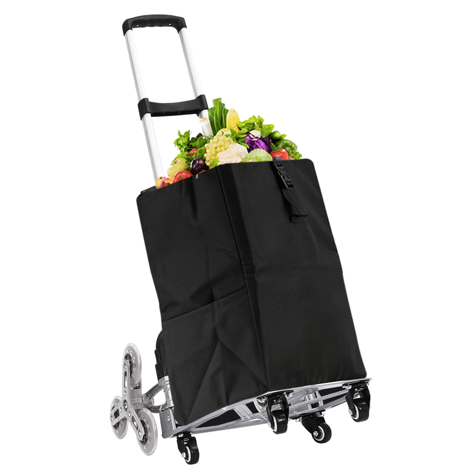 YUNRUX Carrello per scale con carretto pieghevole Carrello per