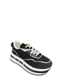 WOMEN CASUAL SNEAKERS SIMPLE FASHIONABLE DAILY CASUAL - Black - View 1