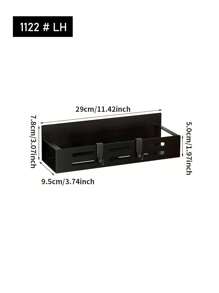 1/2 Piece Magnetic Storage Rack, Refrigerator Side Spice Rack, No Drilling Required, Multi-Function Wall Mounted Magnetic Storage Rack For Kitchen, Laundry Room And Home Use - Black - View 13
