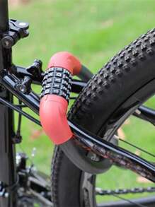 Bicycle Lock With Five-Digit Password For Anti-Theft, Electric Bike Lock With Steel Cable And Wire - Multicolor - View 2