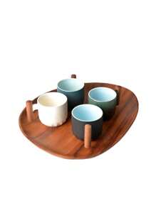 1 pièce / 2 pièces / 4 pièces Tasse à café italienne en céramique avec manche en bois, tasse à thé avec manche en santal, infuseur à thé et couvercle, tasse à thé en céramique avec manche en bois japonais, petite tasse à café en porcelaine avec dégradé de glaçure, petite tasse à thé de type Kung Fu en céramique. Coffret cadeau adapté pour le thé de l'après-midi, tasse à expresso italienne, mini tasse à café japonaise simple - Multicolore - Voir 10