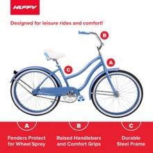 24" Huffy Cranbrook Cruiser Bike, Ages 12+ Years, Periwinkle - Blue - View 2