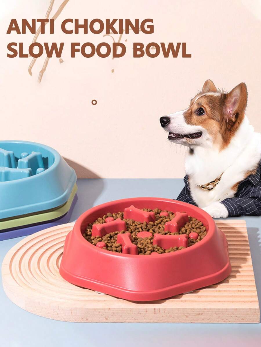 Ciotola Per Cani A Ventosa Con Rallentatore Di Cibo - In Silicone Anti-Rovescio | Design Salutare Per Animali