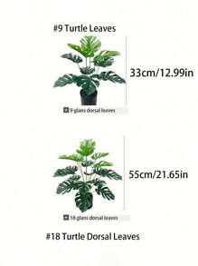 1 件 9 叶人造植物,带茎,生动的棕榈和龟壳竹子设计,非常适合丛林、海滩、夏威夷派对、家庭花园和办公室,无需花盆 - 彩色 - 查看 17