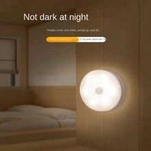 1pc Motion Sensor Light, Energy Saving Rechargeable LED Lamp, Auto On/Off, Suitable For Wardrobe, Stairs, Bedroom, Living Room, Desk