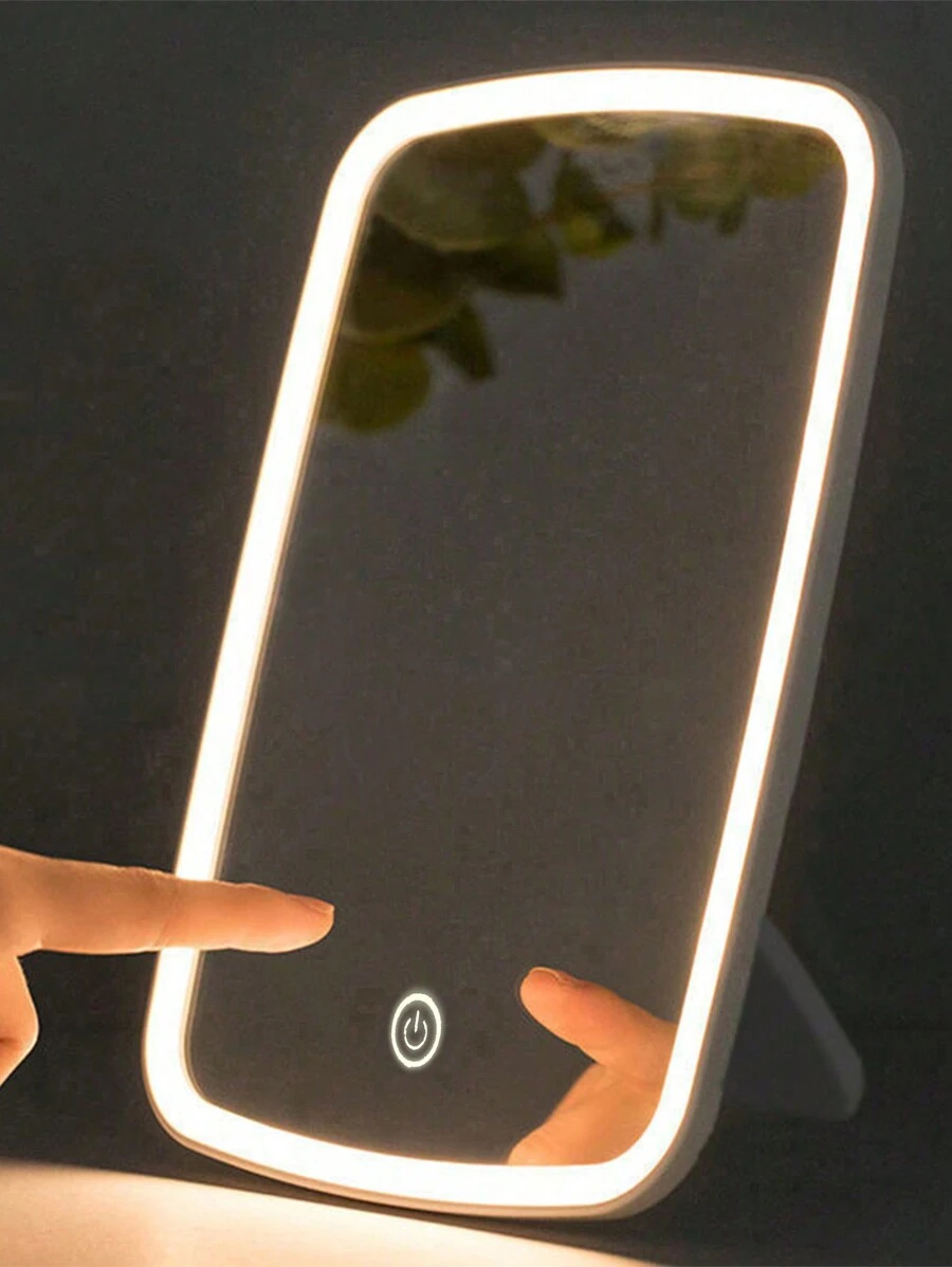 1 Gương Trang Điểm Có Đèn LED, Có Thể Gập Lại, Di Động, Trang Trí, Thích Hợp Cho Sinh Viên Đại Học Và Người Hâm Mộ INS, Quà Tặng Ngày Của Mẹ