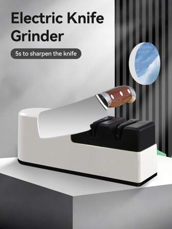 1 Pc Electric Knife Sharpener, Electric Professional Knife Sharpener, USB Powered Automatic Knife Sharpener, Home Electric Fast Knife Sharpener, Kitchen Tools, Kitchen Accessories