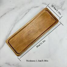 1pc/2pcs Rectangular, Round, Oval Rosewood Tea Set Serving Tray, Dinnerware Wooden Tray For Festivals, Japanese Cuisine Platter, Western Restaurant Wooden Plate, Home Kitchen Dining Plate Back To School - Tray - View 12
