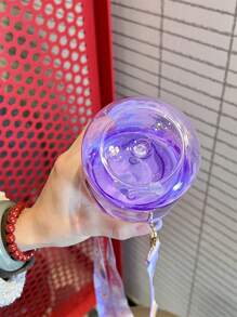 高品质儿童水瓶，夏季便携式饮水杯，小学生女孩带吸管水杯，时尚设计