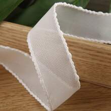 Solid Color Bean Shape Pom Pom Edge Ribbon, DIY Handmade Bow Decoration, Fabric Ribbon For Gifts, Hats - Multicolor - View 21