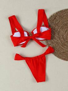 时尚女士金属海星装饰性感比基尼套装