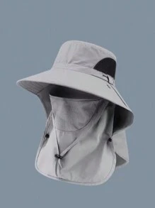 1pc Unisex Sunproof Sun Hat With Neck Cover, Breathable Fishing Hiking Bucket Hat Outdoor Spring Summer, Camouflage Pattern Random