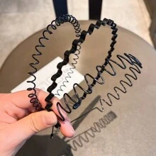 男士头带，女士头带，带黑色波浪弹簧的男士头带，户外运动头带，男士头带夹，女士配饰，简约弹性防滑头带头饰，送礼的理想选择 - 彩色 - 查看 7