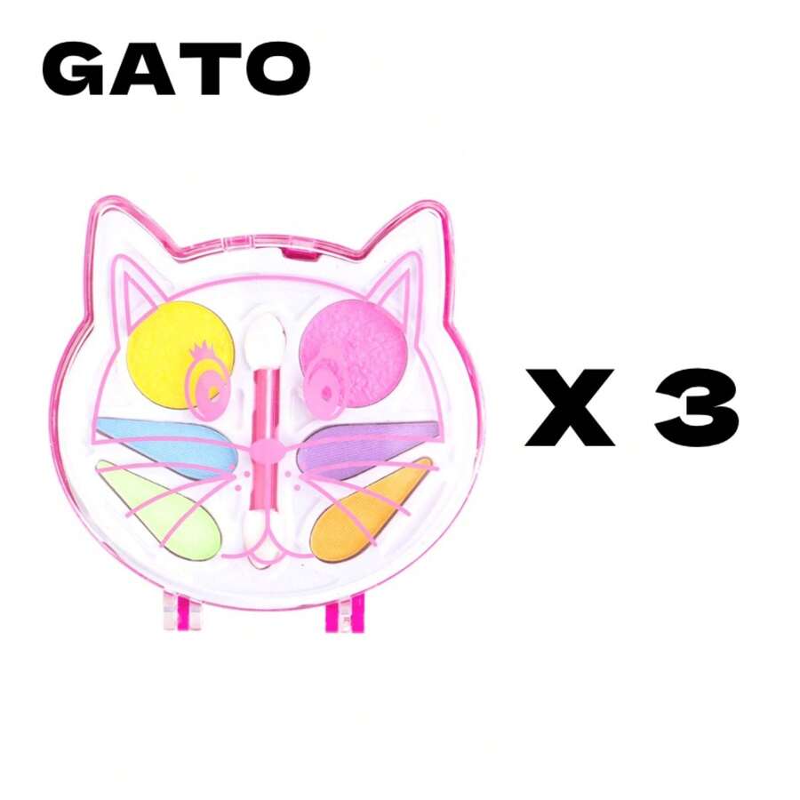 Kit With 03 Children's Makeup Boxes DiscoTeen Animals