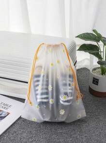 Bolsa de almacenamiento de zapatos con cuerda, bolsas de zapatos transparentes portátiles y resistentes al agua para viajes, bolsa organizadora de zapatos multifuncional para hombres y mujeres, suministros de viaje, almacenamiento y organización del hogar - Multicolor - Ver 2