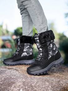 Botas con forro polar antideslizantes para invierno, botas gruesas con camuflaje, botas militares de entrenamiento, botas de nieve para mujer, botas deportivas y de viaje unisex, botas tácticas militares, botas negras, botas de trabajo, botas de senderismo para hombre