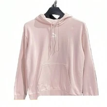 Puma 舒適純棉連帽套頭衫針織休閒衛衣情侶款運動衫 - 粉色 - 查看 8