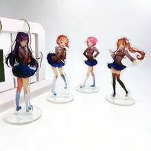 Doki Doki Literature Club! Acrylic Character Figures, Cute Anime Acrylic Desk Decor, Monika, Sayori, Natsuki, Yuri Figures, Anime Home Desktop Accessories Birthday Gifts Graduation - Multicolor - View 1