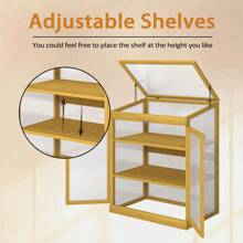 Greenhouse Wooden Cold Frame Greenhouse, Garden Portable Mini Greenhouse Cabinet, Raised Flower Planter Shelf Protection,For Outdoor Indoor Yard Balcony - Nâu_Như được hiển thị - Xem 5