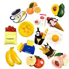 3/8/16/24pcs, Refrigerator Magnets, Simulation Food Fridge Magnets, Cute Decorative Magnets, Personalized Fridge Magnet For Kitchen Office Whiteboard Locker Cabinet And Dishwasher, Kitchen Decoration, Home Decoration, Mother's Day Gifts Birthday