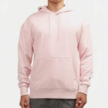 Puma 舒適純棉連帽套頭衫針織休閒衛衣情侶款運動衫 - 粉色 - 查看 4