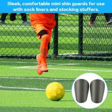 1 Pair Super Mini Football Shin Guards - Extremely Small Football Inserts - Super Lightweight & Comfortable Unisex Leg Guards