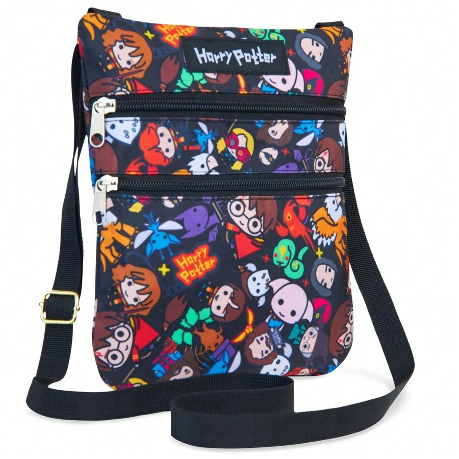Harry Potter Cross Body Bag Shoulder Zipped Compartments Phone Travel Holiday Gift - Multicolor - View 1