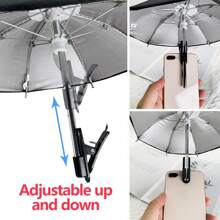 1/2 pièces Clip de parapluie pour téléphone portable pour le soleil, couvre-ombre solaire pour téléphone portable