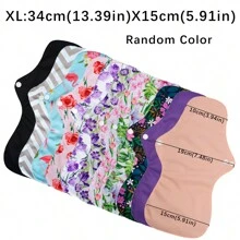 Set de 5 almohadillas sanitarias reutilizables y lavables, forros panty, almohadillas menstruales reutilizables de carbón de bambú para incontinencia, color aleatorio