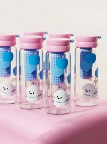 1 件大容量玻璃杯，茶叶浸泡器，大容量，时尚设计，办公室使用，吸管杯，2024 新品 - 彩色 - 查看 3