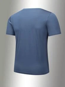 4 Stücke Herren Sommer leichte Eisseide Kurzarm T-Shirts, lässige Outdoor-Sportbekleidung