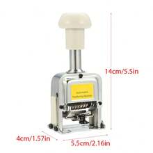 OUR ADVENTURE BOOK A 7-Digit Automatic Numbering Machine, Manual Single-Line Coder, Financial Sealing Machine, Bank Numbering Machine - Silver - View 2