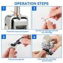 OUR ADVENTURE BOOK A 7-Digit Automatic Numbering Machine, Manual Single-Line Coder, Financial Sealing Machine, Bank Numbering Machine - Silver - View 7