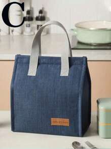 1pc Insulated Lunch Bag, Portable Lunch Box Bag, Thermal Lunch Bag, Insulated Bag, Lunch Box, Thick Insulated Lunch Bag, Thick Aluminum Foil Waterproof Insulated Lunch Bag, Large Capacity Aluminum Foil Insulated Lunch Bag For School Lunch, Outdoor Camping, Summer Travel, Essential, School Supplies, Back To School Season