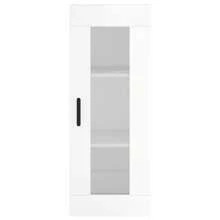 High Gloss White Engineered Wood Highboard 34.80cm Modern Storage Cabinet - White - View 5