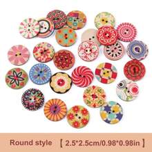 50PCS Red Wooden Butterfly Shape Buttons - Decorative DIY Craft Supplies For Scrapbooking, Clothing, Wedding, Party Decor - Vintage Style Jute Ribbon Rope Cord Embellishments Christmas Tree Button