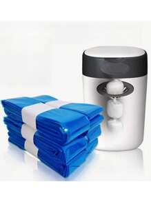 1pz/2pz/4pz/6pz Sacchetti sostitutivi per pannolini per contenitori di pannolini per bambini, sacchetti di ricambio deodoranti, sacchetti per pannolini pieghevoli per la cura dei neonati - Blu - Visualizzare 2