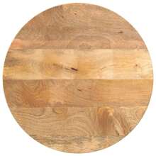 Round Solid Wood Table Top 60x2.5 Cm Ideal For Rustic Decor And Craft Projects - Brown - View 1