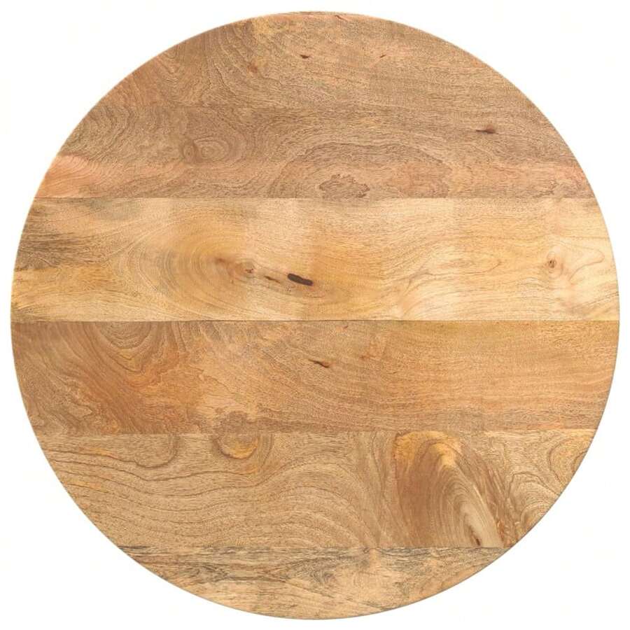 Round Solid Wood Table Top 60x2.5 Cm Ideal For Rustic Decor And Craft Projects - Brown - View 1