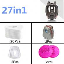 Maschera antigas completa 6800A per protezione da acido/organico/ammoniaca, filtri multifunzione per vernici, prodotti chimici, pesticidi, laboratorio, anti-polveri