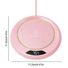 Smart Beverage Heater Coaster, With Constant Temperature Control And 3-Temperature Adjustment, Portable And Energy-Efficient Heater For Tea And Coffee, Smart Mug Warmer Heating,Suitable For Most Cups