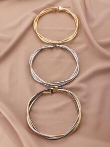 1pc Fashionable Minimalist Snake Bone Woven Necklace/Choker, Suitable For Women's Daily, Banquet And Party Wear