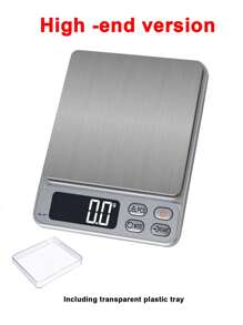 1PC Multi-Purpose Kitchen Food Digital Scale, Small Stainless Steel Coffee Kitchen Scale, 3kg Libra Type Kitchen Scale, Convertible Multiple GGNCFTFL . Oz LB: Oz, Mini-Food Scale, Professional Electronic Jewellery Scale, Backlit Liquid Crystal Display, For Home Cooking Scales, Travel, Food, (No Battery)