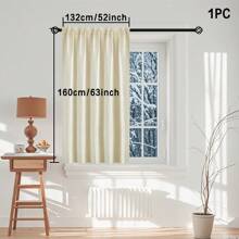 1 panel de cortinas térmicas de invierno, aislantes, cálidas, insonorizadas, a prueba de viento, que reducen el ruido, 100% opacas, decoración moderna para el hogar, cortinas gruesas - Beis - Ver 16