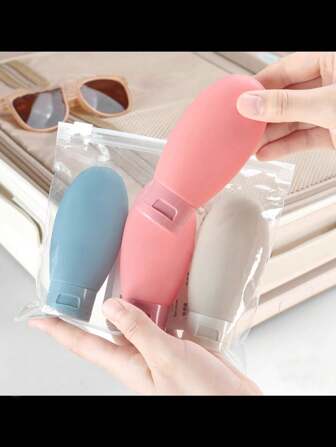 1 件/3 件防漏可再填充容器，可挤压旅行装容器，填充化妆品洗发水液体瓶套装，旅行洗发瓶洗发水旅行容器旅行洗发水容器 PP 乳液瓶，旅行必需品家居浴室装饰夏季返校